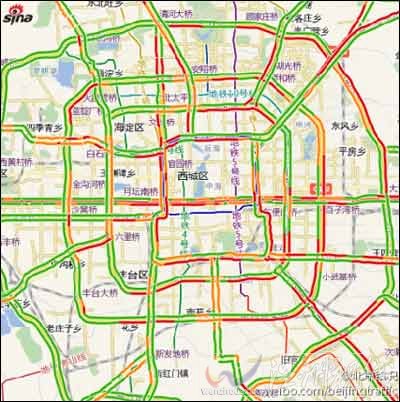 北京26日降雨实时交通信息（滚动）