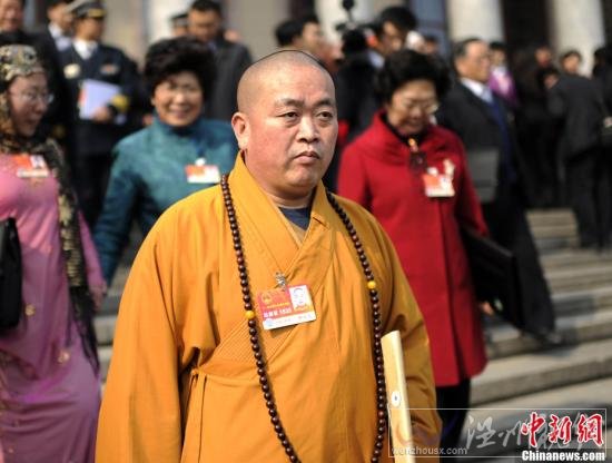 资料图：少林寺方丈释永信。中新社发 廖攀 摄