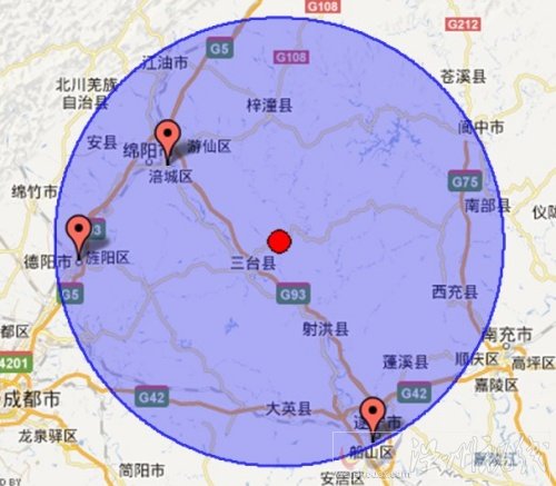 四川三台县和盐亭县交界发生4.7级地震