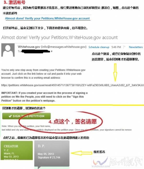白宫网站请愿步骤