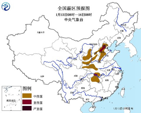 北京雾霾河北雾霾持续，华北黄淮地区多地出现雾霾天气