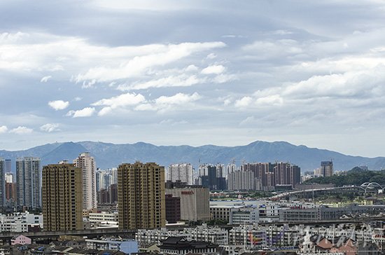 温州刮台风不下雨，天气还很好。