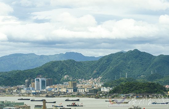 温州刮台风不下雨，天气还很好。