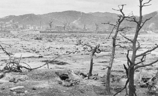 广岛日提醒全世界原子弹造成的破坏，1945年8月6日广岛核爆炸。