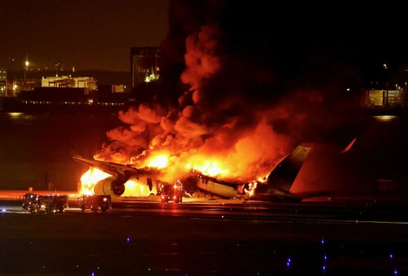 2024年1月2日，日本航空公司的A350飞机在日本东京羽田国际机场起火。