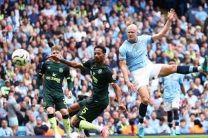 英超曼城2-1布伦特福