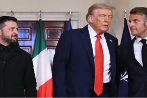 特朗普在麦克风前与马克龙的对话在网上疯传