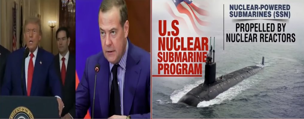 唐纳德·特朗普下令将两艘核潜艇部署到“适当区域”