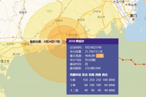 台风桦加沙登陆广东阳江