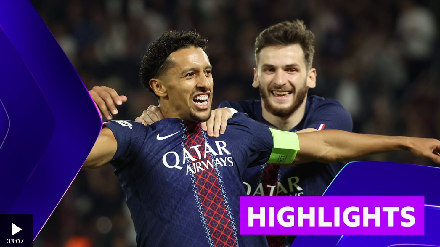 卫冕冠军巴黎圣日耳曼在对阵亚特兰大的比赛中攻入四球