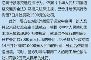 老外街头撞倒大妈被拘留并罚款 老外父子将被遣送出