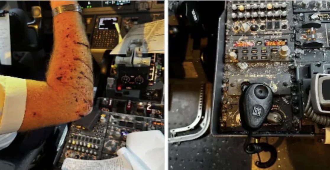 美国波音737飞机从10000英尺高空坠落飞行员受伤